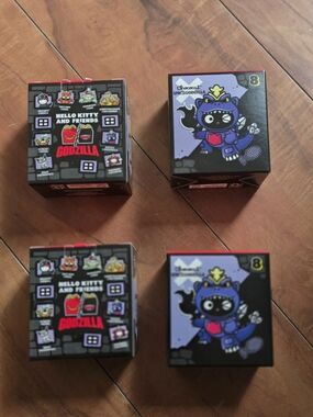 McDonald’s Hello Kitty & Friends x Godzilla Happy Meal Toys Bundle of 4